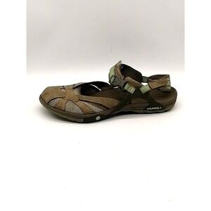 Merrell Sandals Womens Azura Green 9 Leather Sport Hiking Shoe Closed Toe J35318
